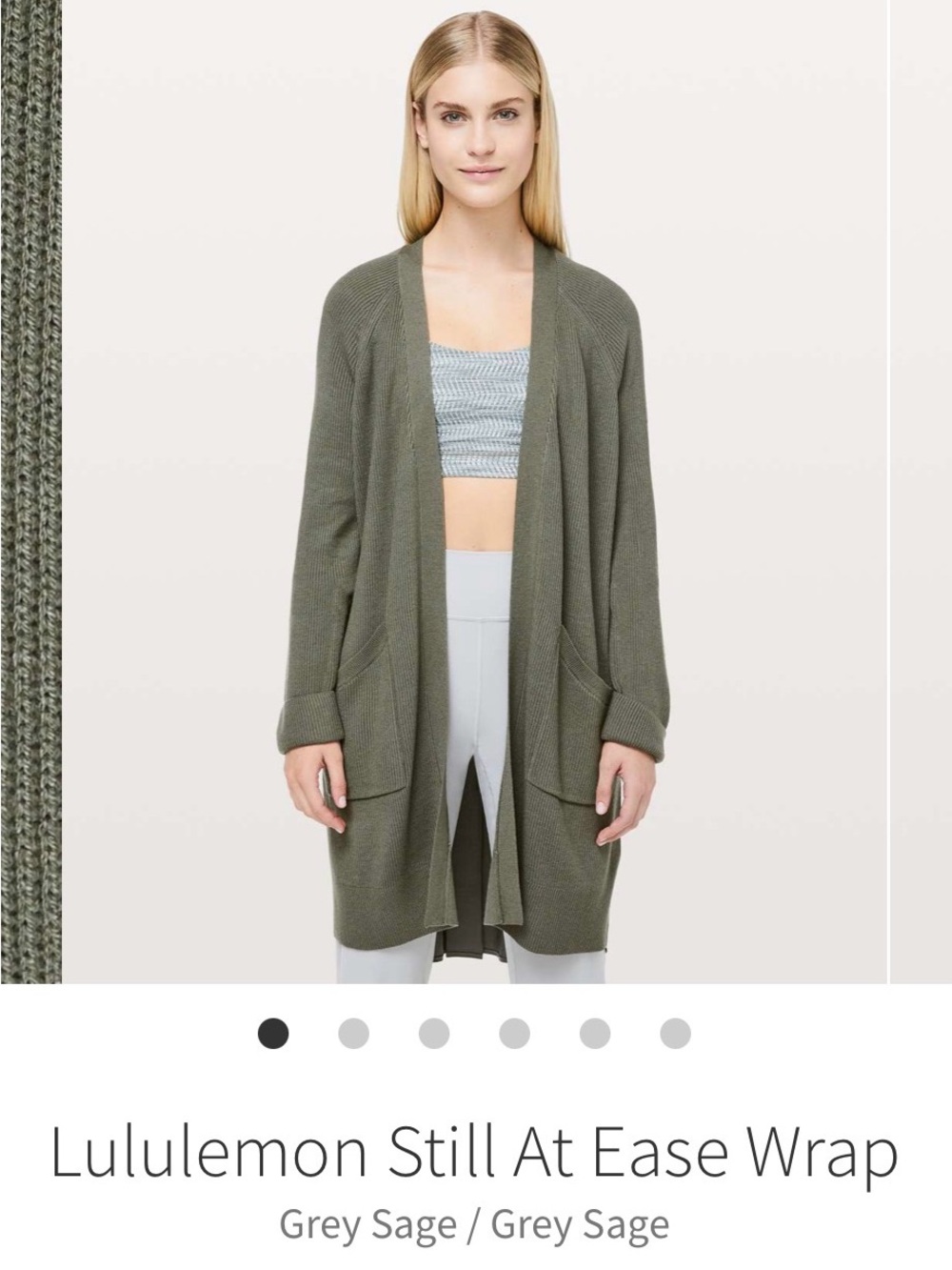 Lululemon Still At Ease Wrap/Cardigan